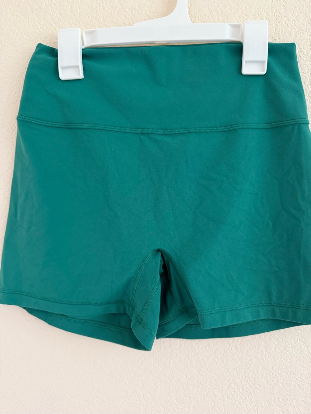 CRZ YOGA Teal High-Waist Bike Shorts